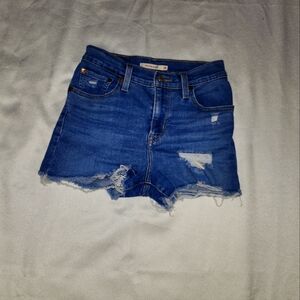 Women's levis 501 cut off high waisted Jean shorts
